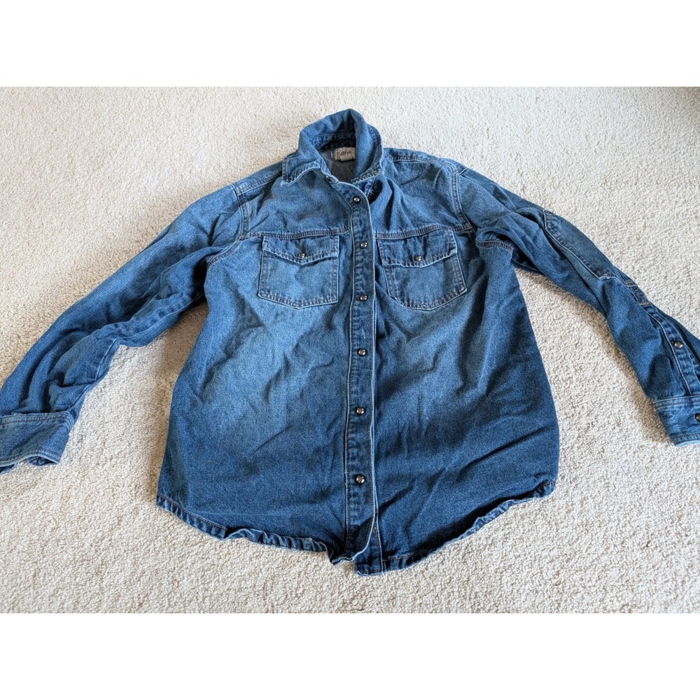 Women's BDG Blue Denim Long Sleeve Button Jacket Size Small